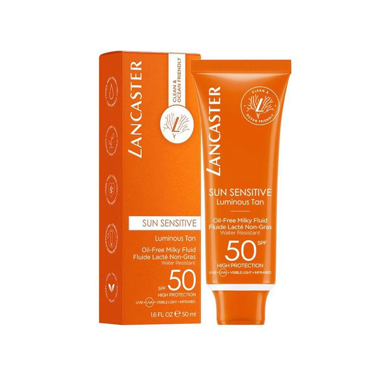 LANCASTER - LANCASTER SPF 50 SUN SENSITIVE OIL FREE MILKY FLUID 50 ML