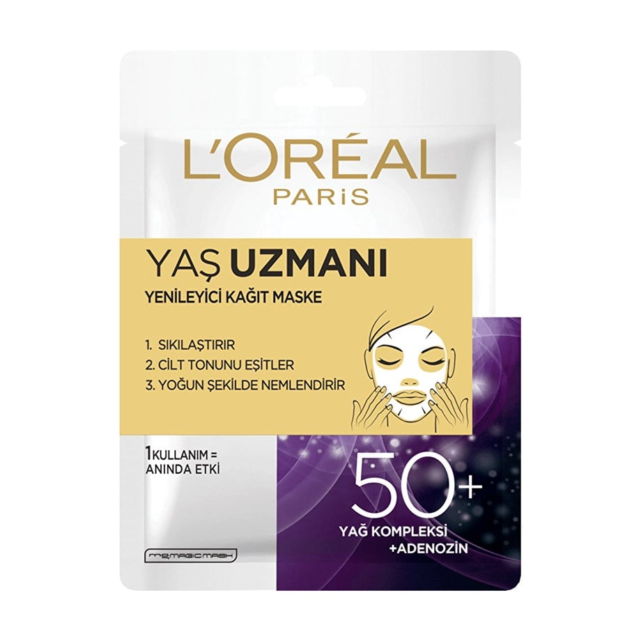 L'Oreal Paris Yaş Uzmanı Sıkılaştırıcı 50 Yaş + Yüz Maskesi 1 Adet