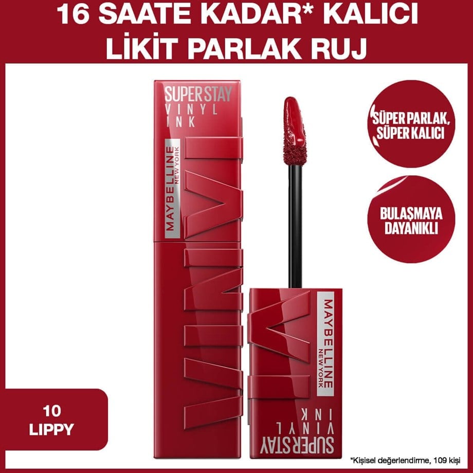 Maybelline New York Vinyl Ink Ruj - Lippy 10