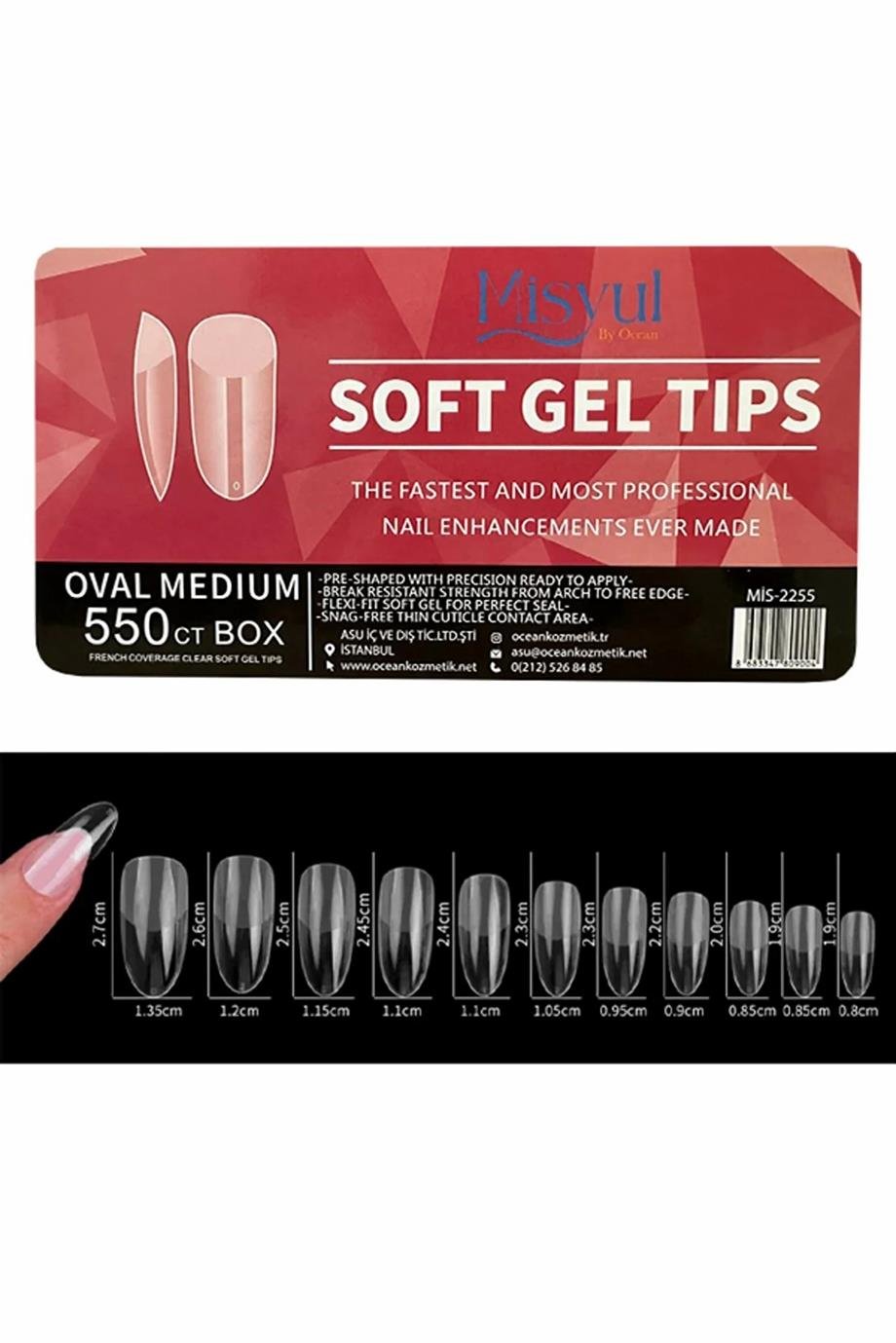 Misyul - MİSYUL SOFT GEL TIPS OVAL MEDIUM 550
