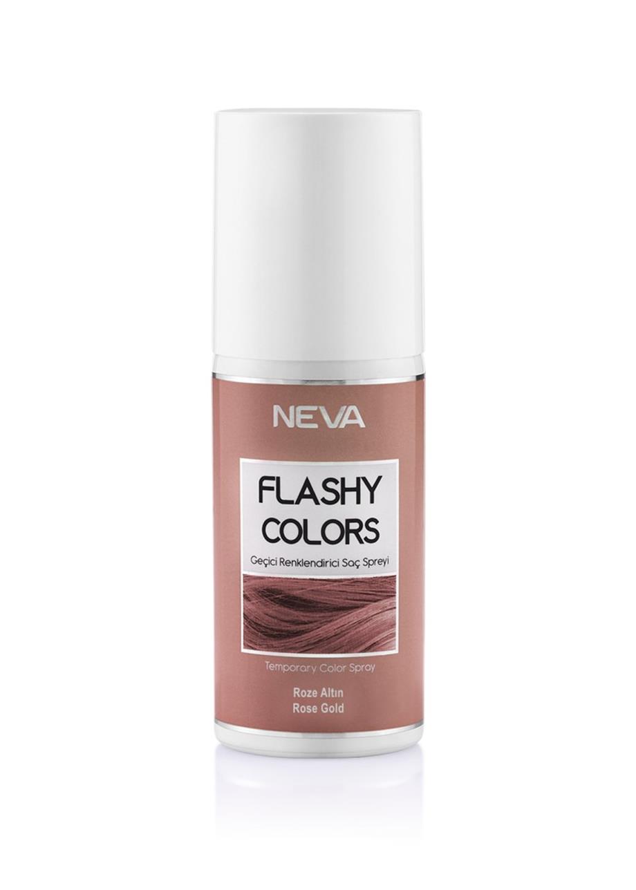 Neva - Neva Flashy Colors Geçici Renk Saç Spreyi - Roze Altın 75 Ml