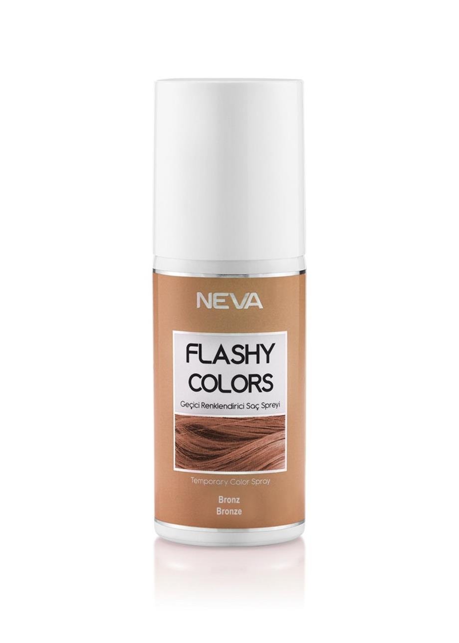 Neva - Neva Flashy Colors Geçici Renk Saç Spreyi - Bronz 75 Ml