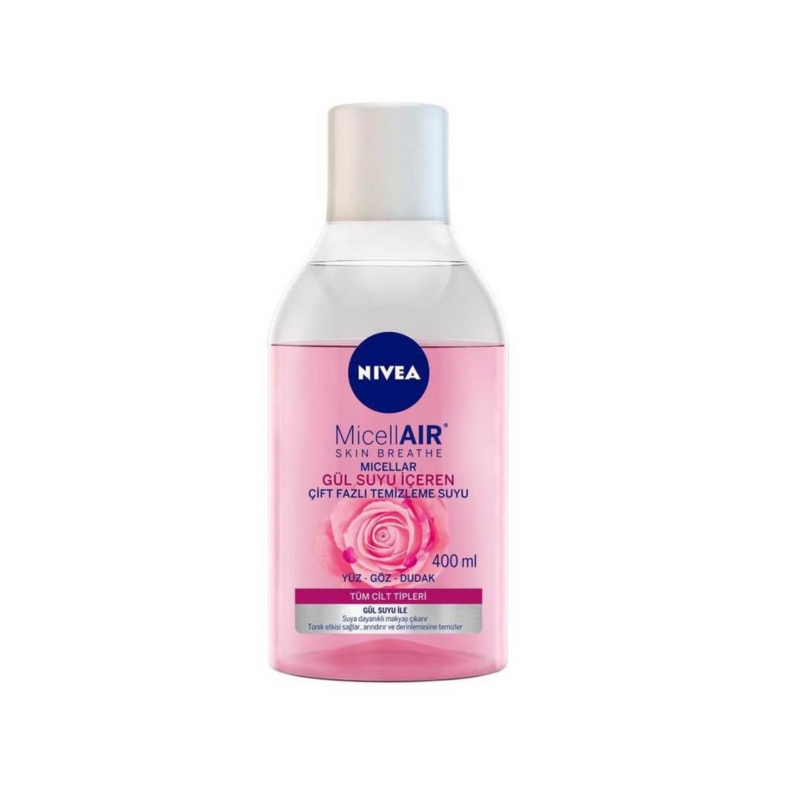 Nivea - NİVEA MAKYAJ TEMİZLEME SUYU AQUA ROSE 400 ML