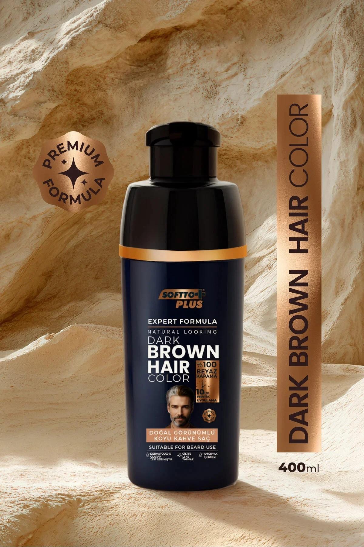 Softto - Softto Plus Expert Men Şampuan Dark Brown 400 ml