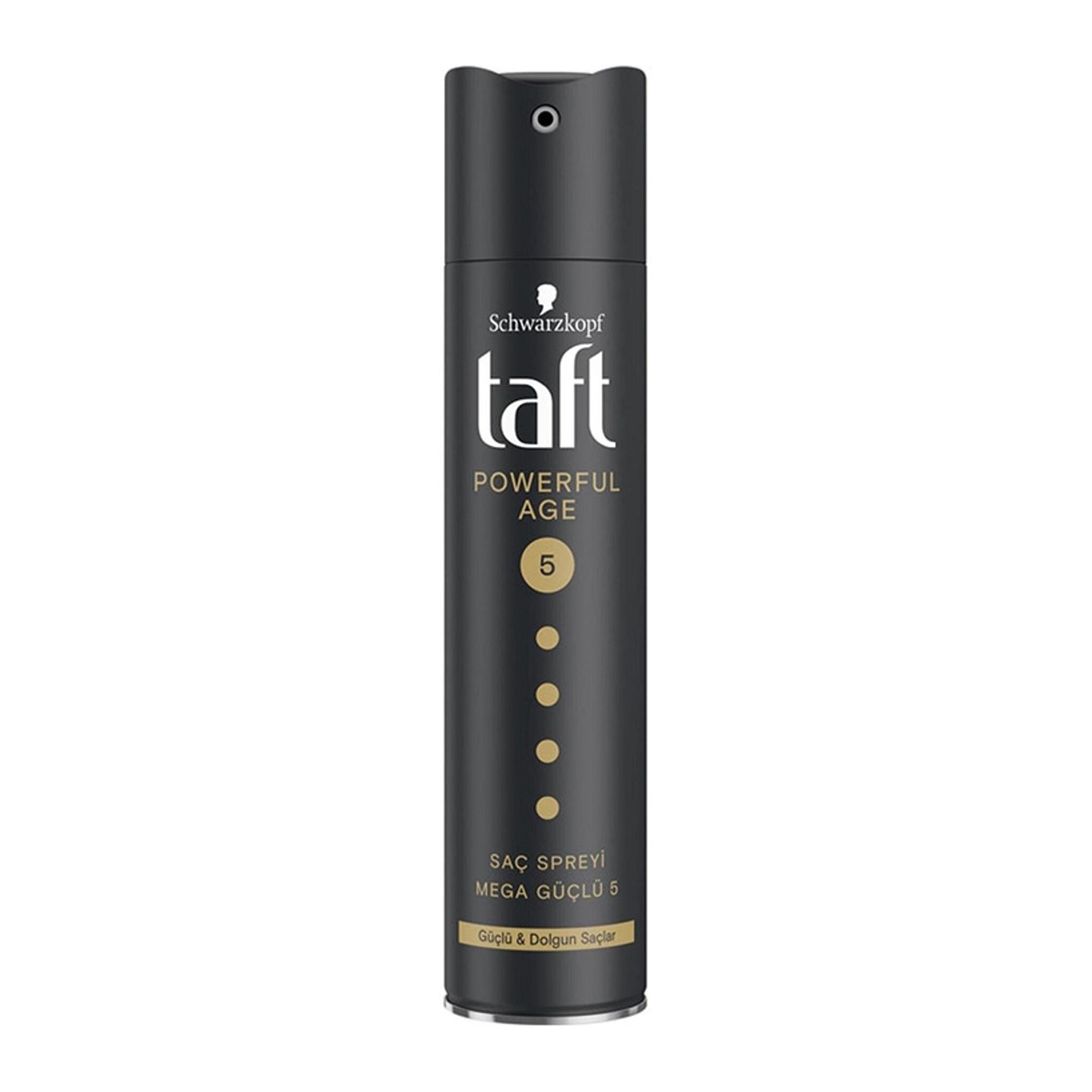 Taft - Taft Powerful Age Mega Güçlü 5 Güçlü & Dolgun Saçlar Saç Spreyi 250 Ml