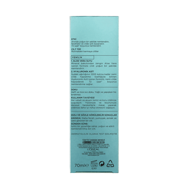 L'Oreal Paris Nem Terapisi Aloe Vera Suyu Normalden Karmaya Ciltler 70 Ml