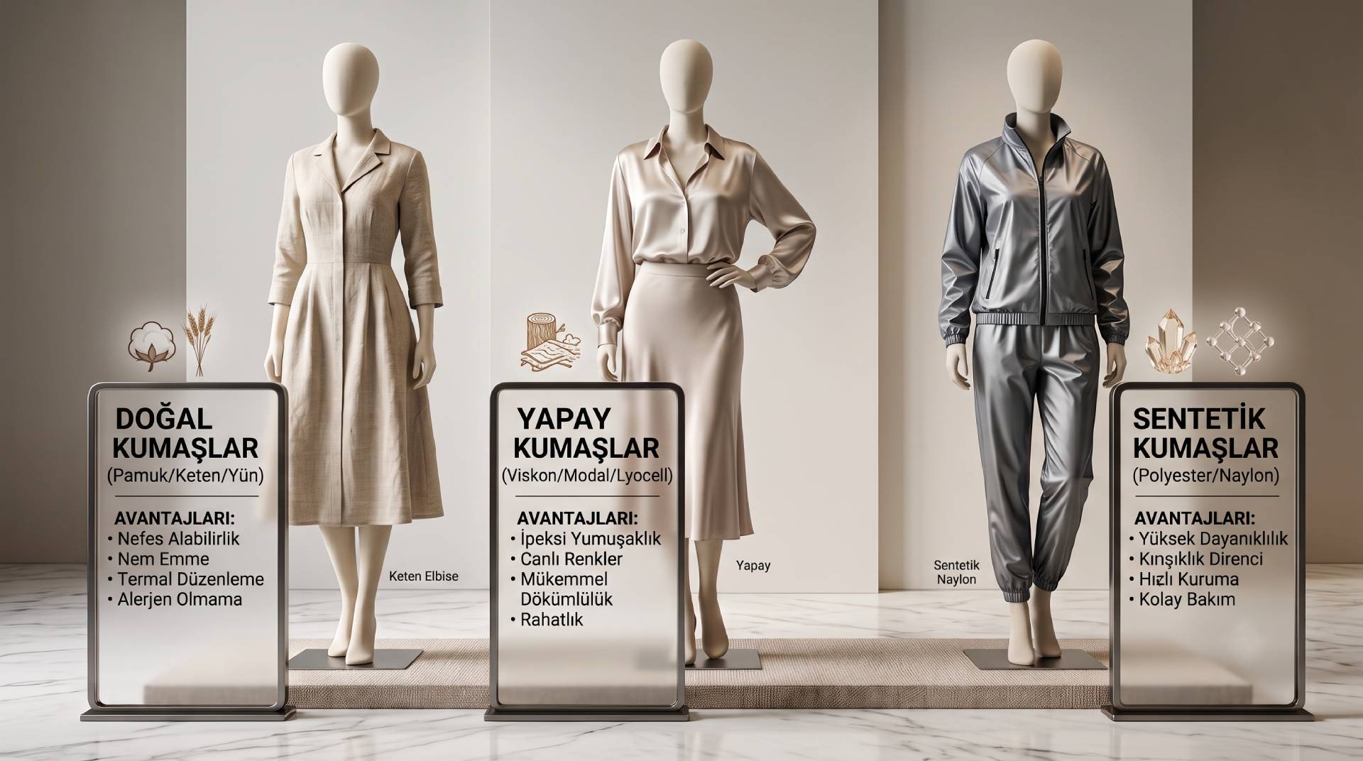 Yapay kumaslar,Dogal kumaslar,Sentetik kumaslar