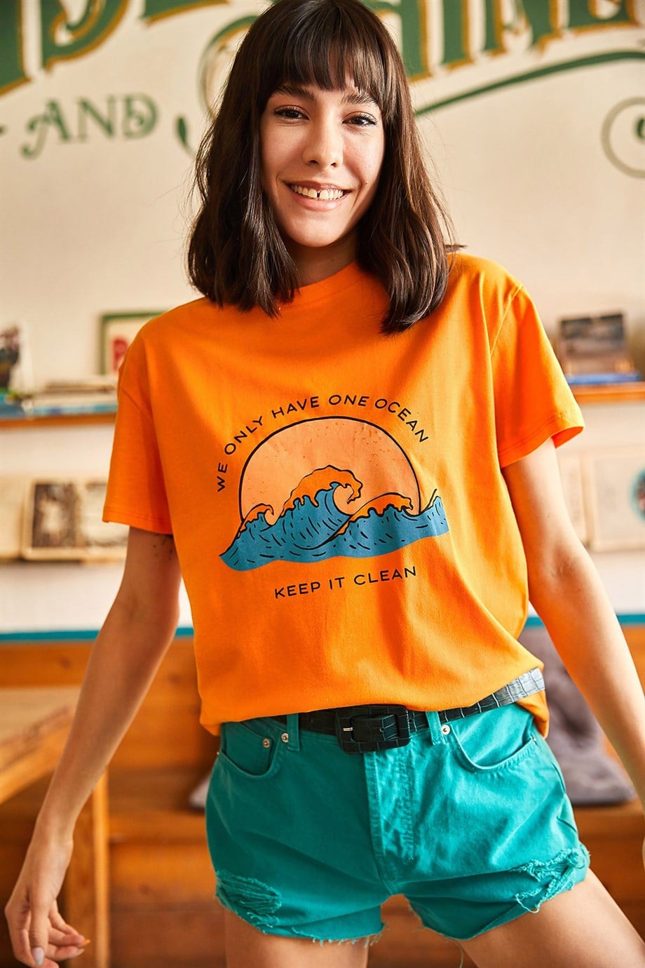 Ocean Tişört Turuncu