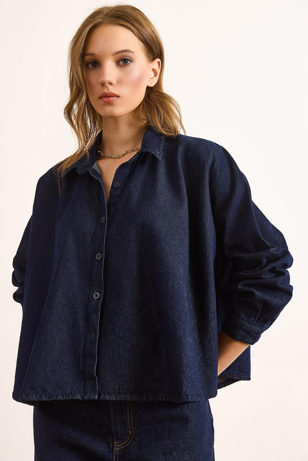 Panço Denim Gömlek Lacivert