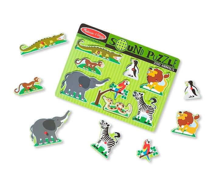 Ahşap Sesli Yapboz - Hayvanat Bahçesi