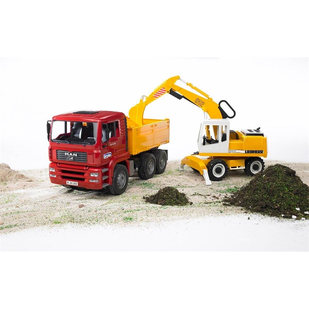 BR02751-MAN DAMPERLİ KAMYON VE LİEBHERR EKSKAVATÖR