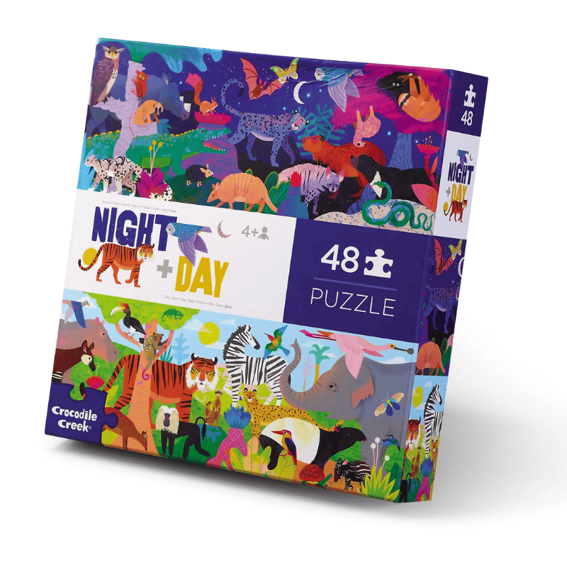 Crocodile Creek Puzzle - 48 Parça - Hayvanlar Alemi - Gece+ Gündüz