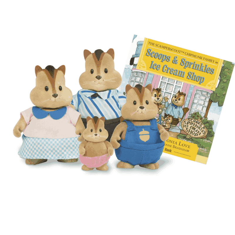 Li'l Woodzeez Çizgili Sincap Ailesi