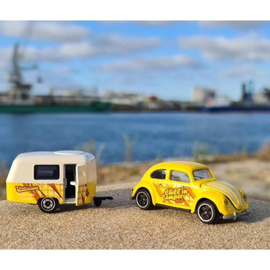 Majorette Volkswagen Beetle karavanlı die-cast metal oyuncak araç