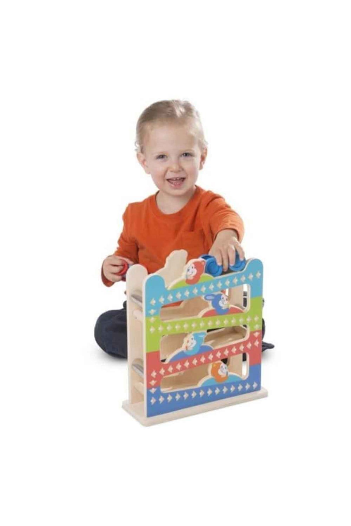 Melissa & Doug Ahşap Araç Rampa Kulesi - Zilli Kaydırma