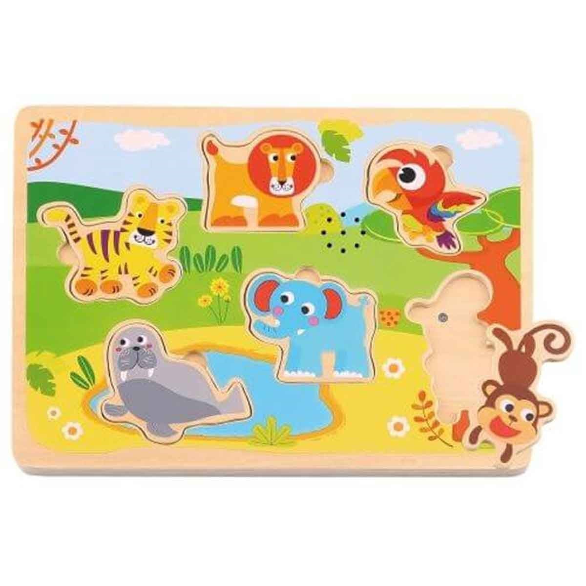 Sound Puzzle Transports / Ahşap Sesli Yapboz - Hayvanlar