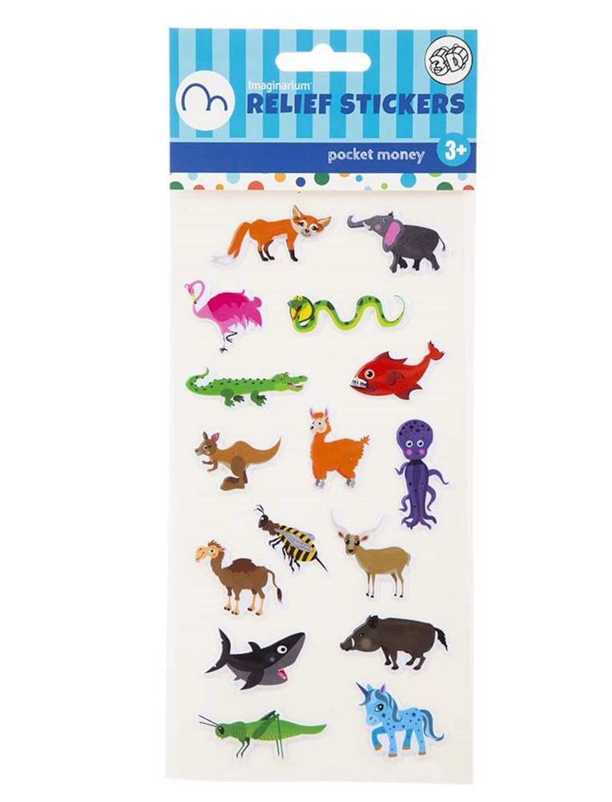 Stickers Animals / Kabartmalı Sticker Seti