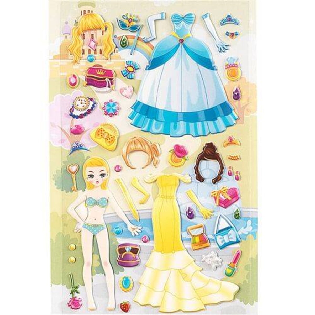 Stickers Princess Gala Blue / Prenses Sticker Seti