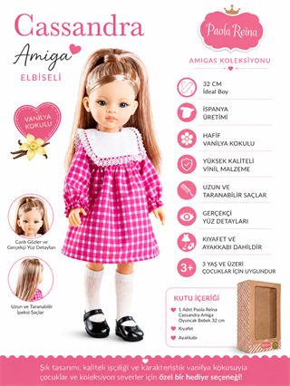Paola Reina / Cassandra  Amiga Oyuncak Bebek 32 CM