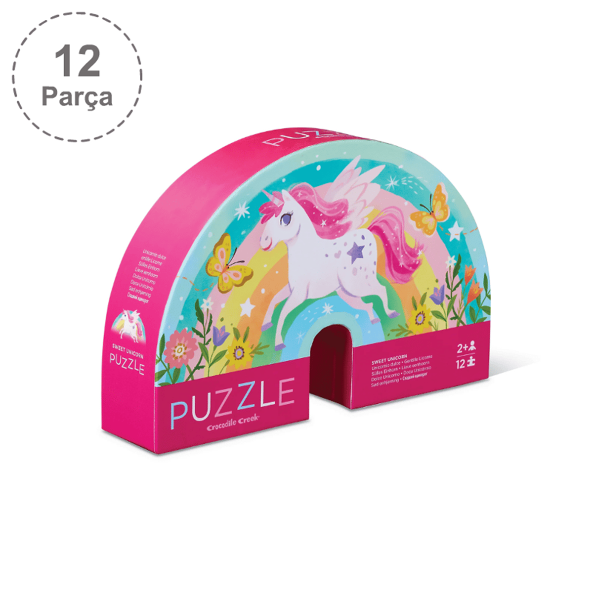 Crocodile Creek Dekoratif Puzzle - 12 Parça - Sweet Unicorn