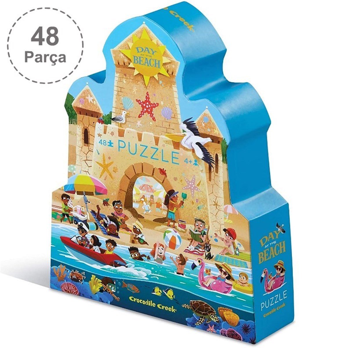 Crocodile Creek Dekoratif Puzzle - 48 Parça - Day at the Beach