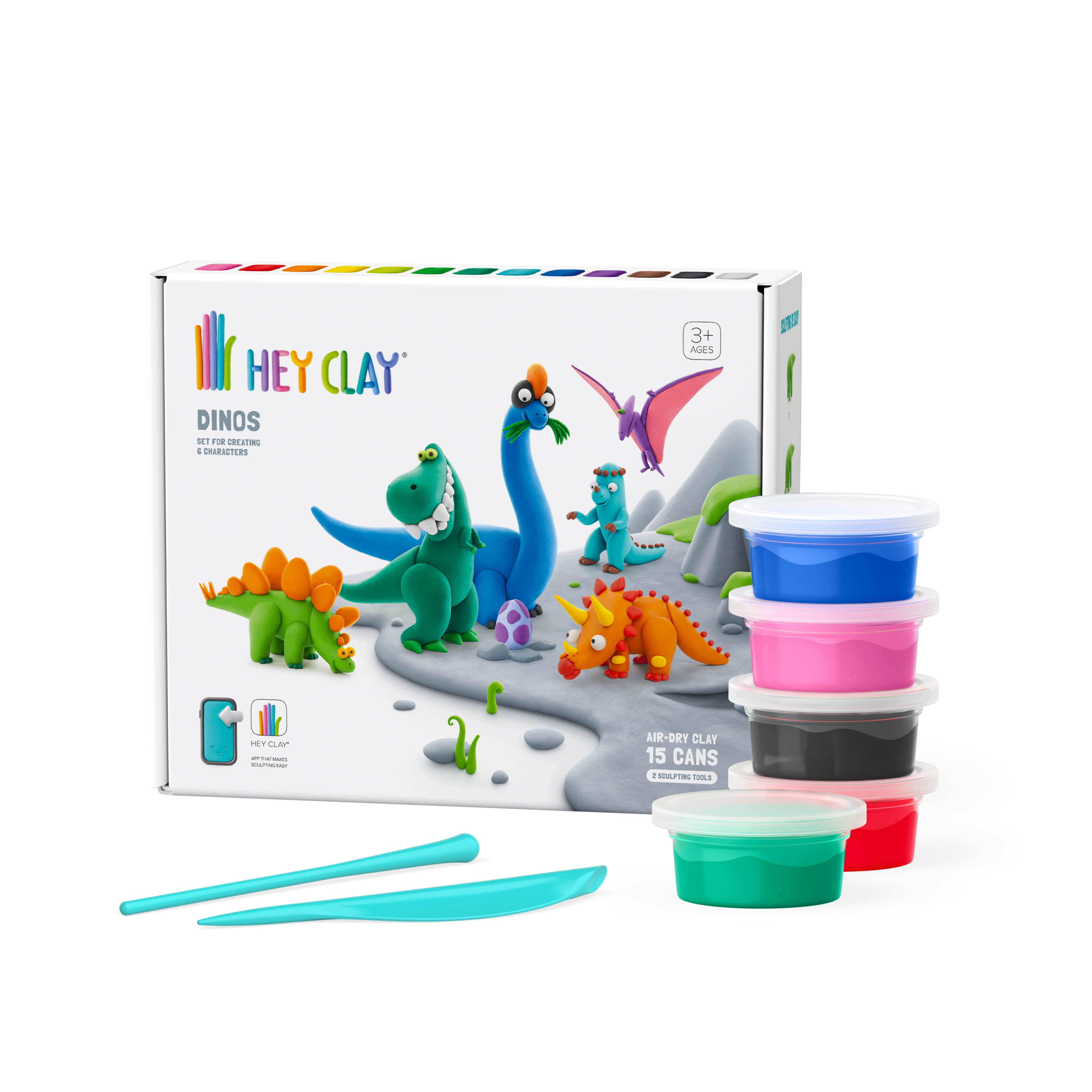 Hey Clay Hava ile Kuruyan Kil (15'li Kutu) - Dinozorlar