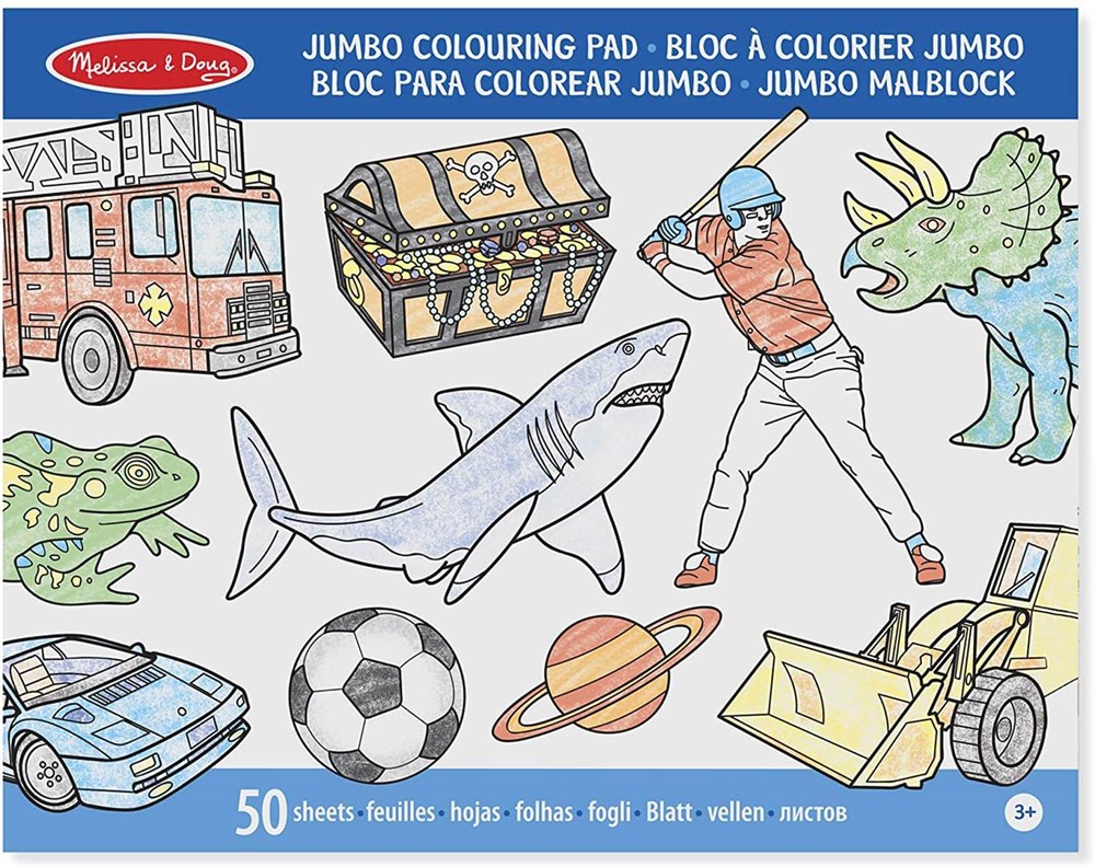 jumbo coloring pad blue -mavi boyama kitabı