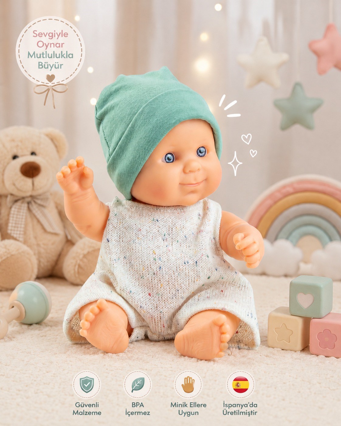 Paola Reina/ ALDO PEQUE 21 CM Oyuncak Bebek