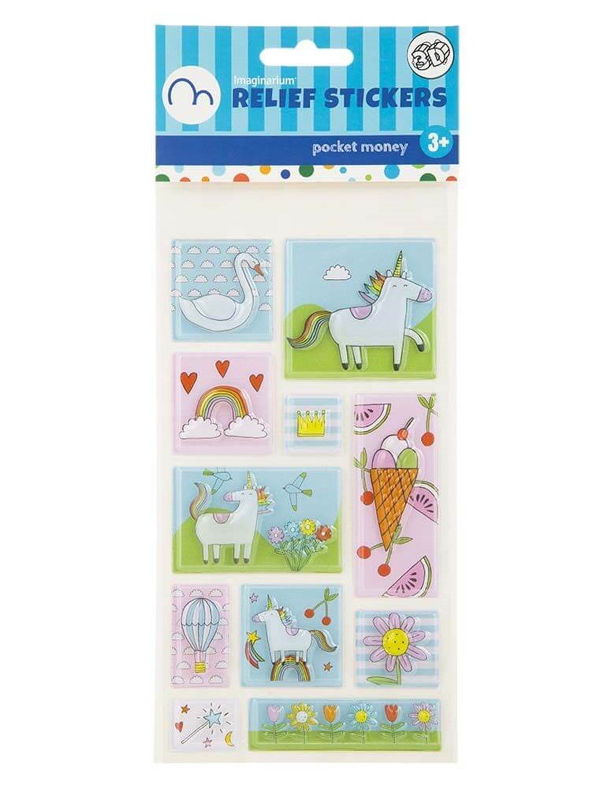 Relief Stickers Unicorn/ Kabartmalı Unicorn Sticker Seti