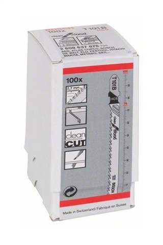 Bosch - Temiz Kesim Serisi Ahşap İçin T 101 B Dekupaj Testeresi Bıçağı - 100'Lü Paket