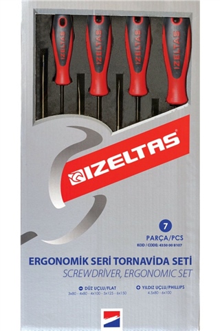 İzeltaş Ergonomik Tornavida Seti 7 Parcali