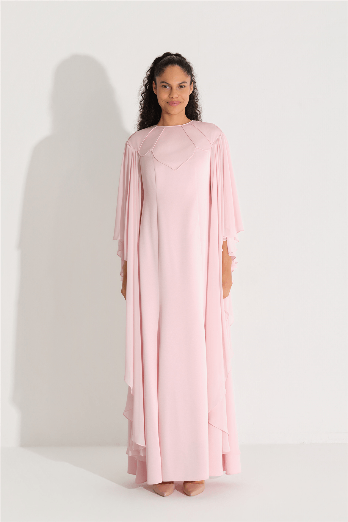 BİYE DETAYLI ELBİSE Pembe