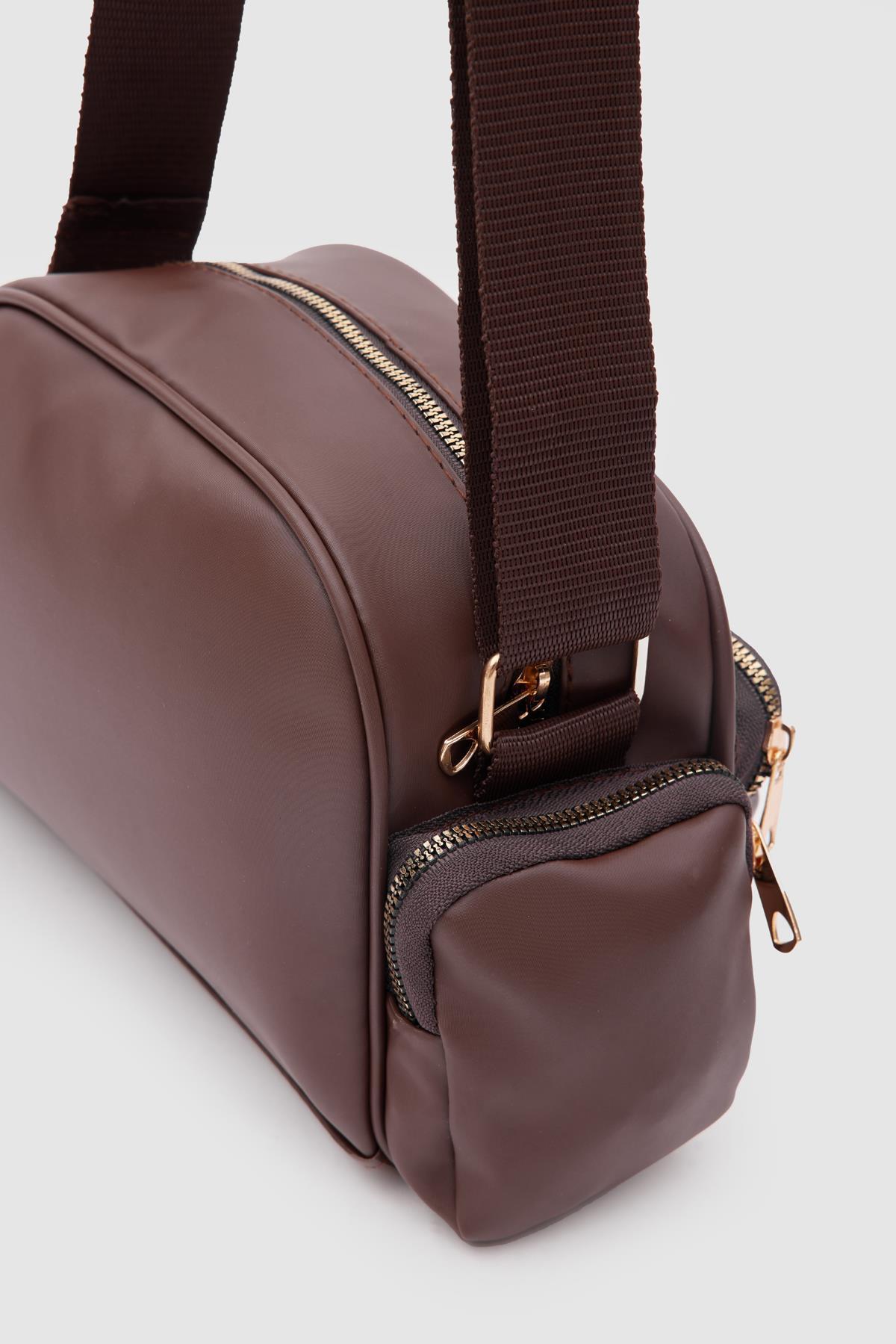 Çok Gözlü Çapraz Çanta Acı Kahve