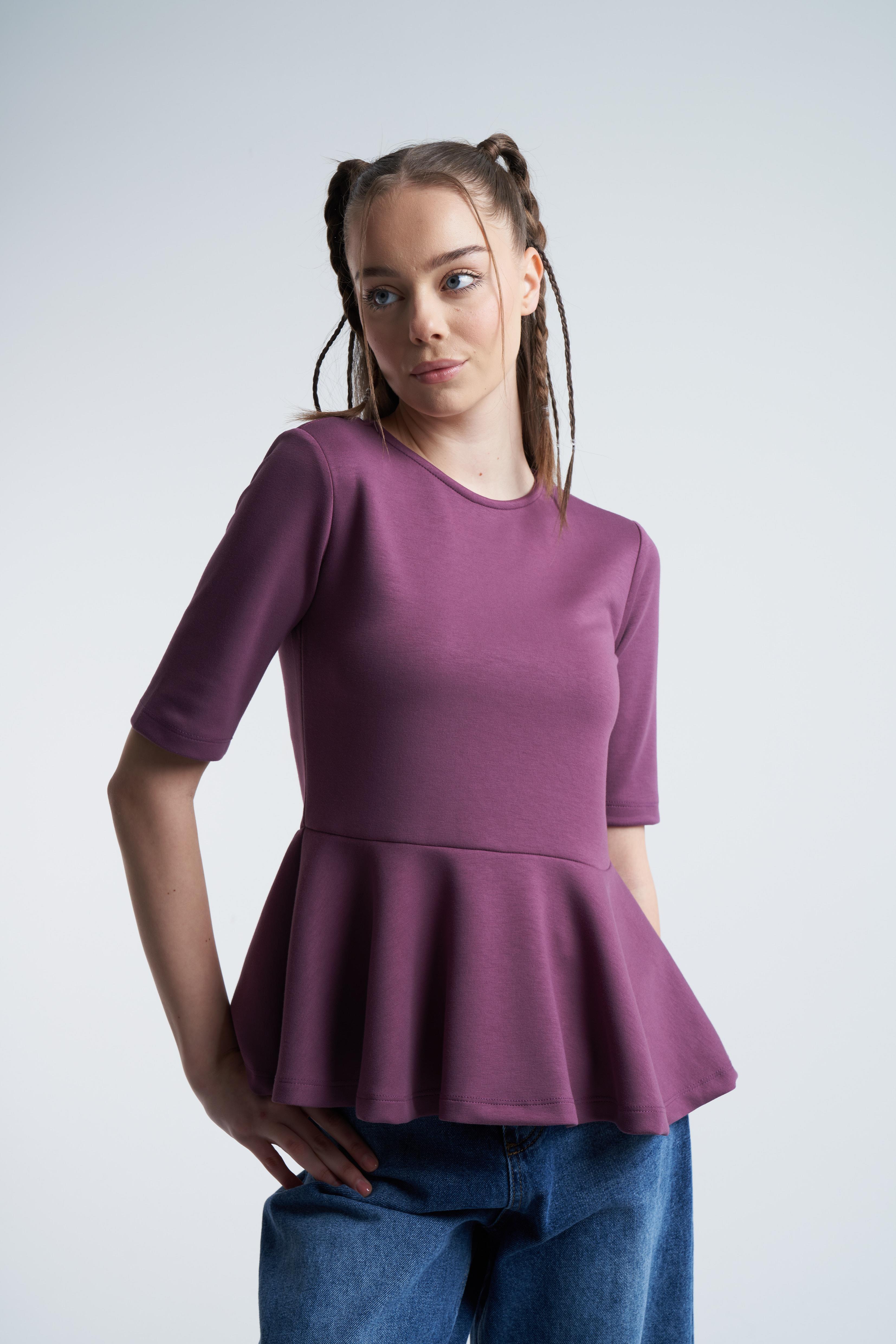 Modal Kumaş Tunik Bluz Bordo