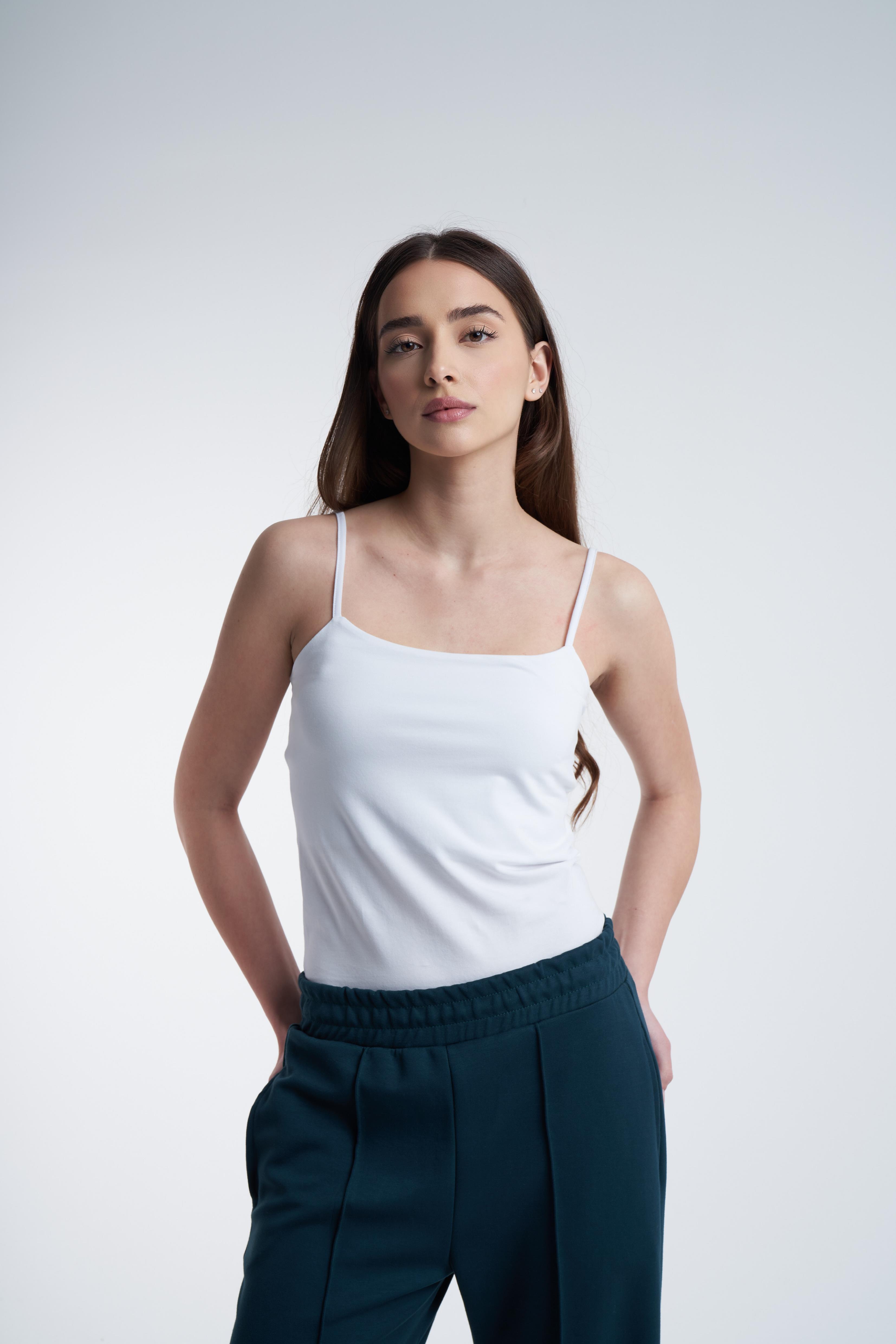 İp Askılı Bluz Beyaz