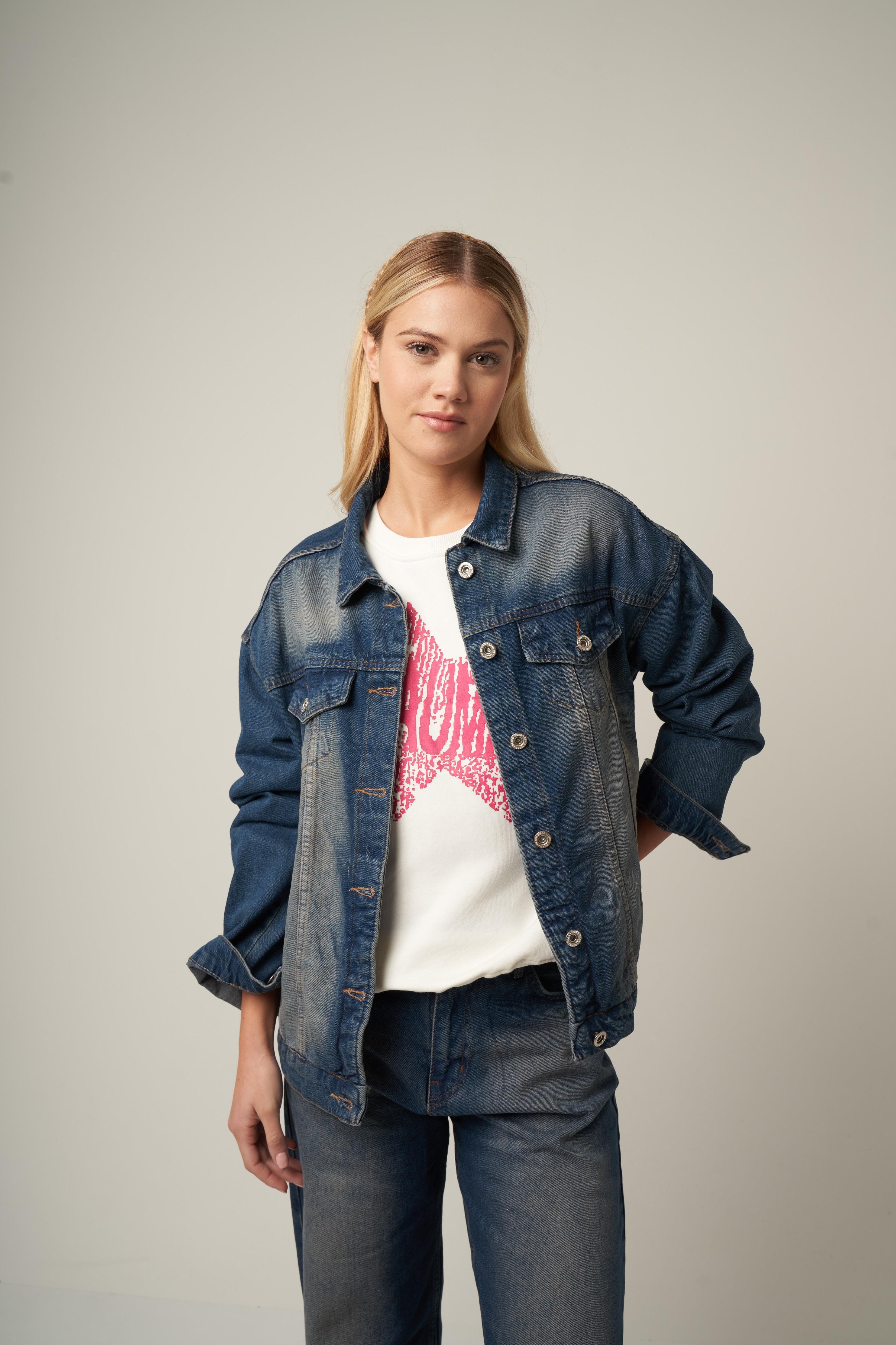 Boyfriend Denim Ceket Kahve Tint