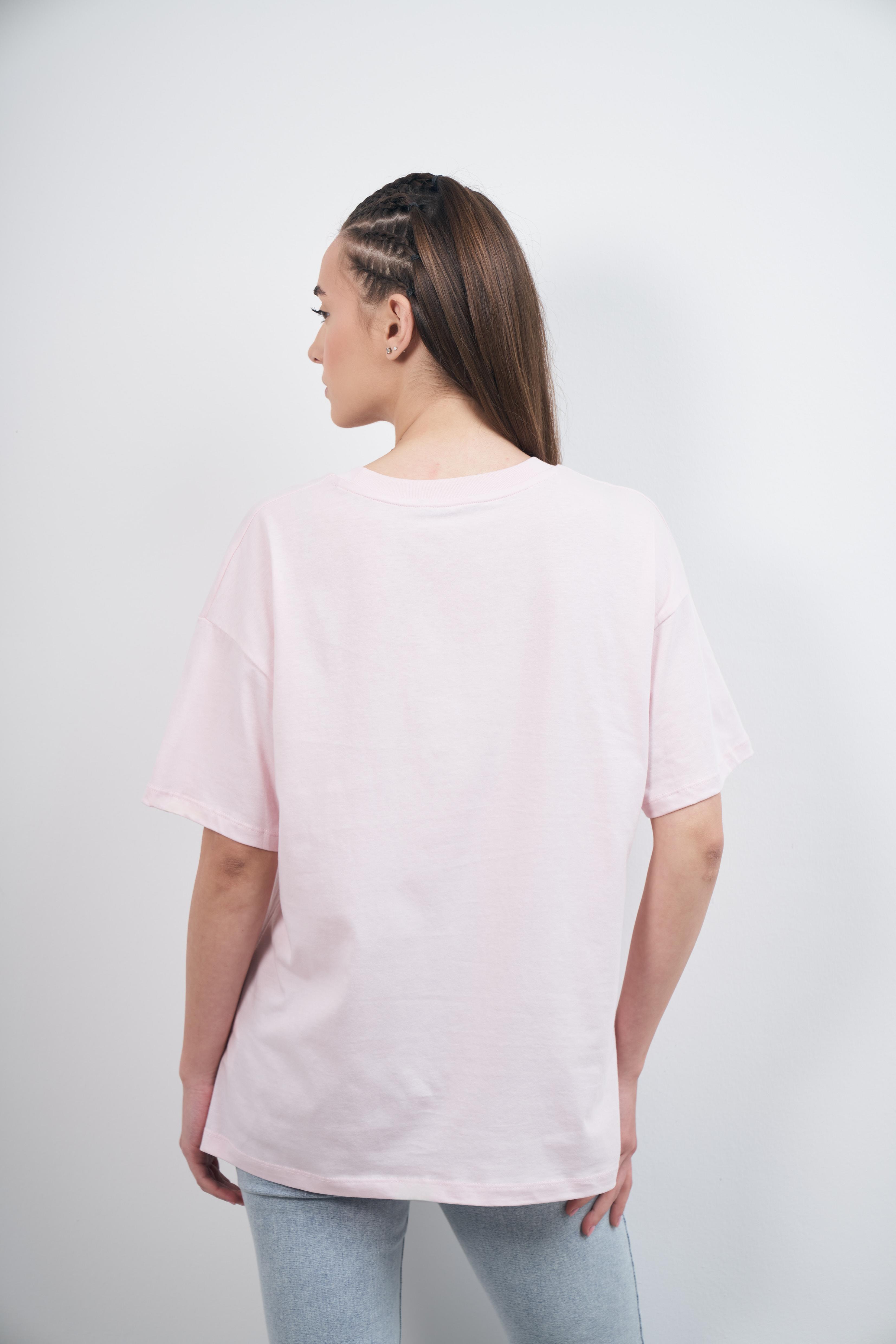Jadore Baskılı T-shirt Toz Pembe