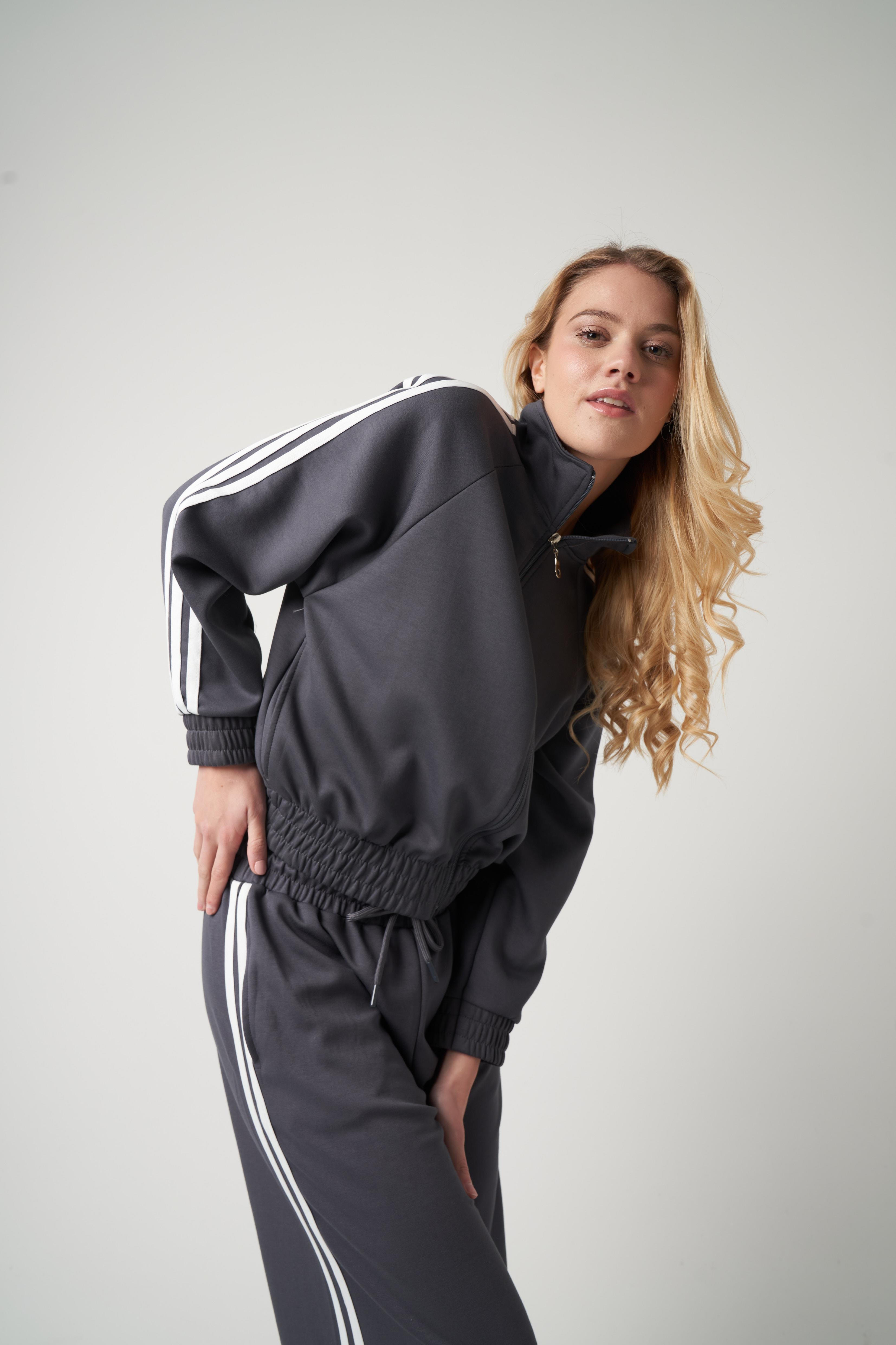Şerit Detaylı Ceket Antrasit