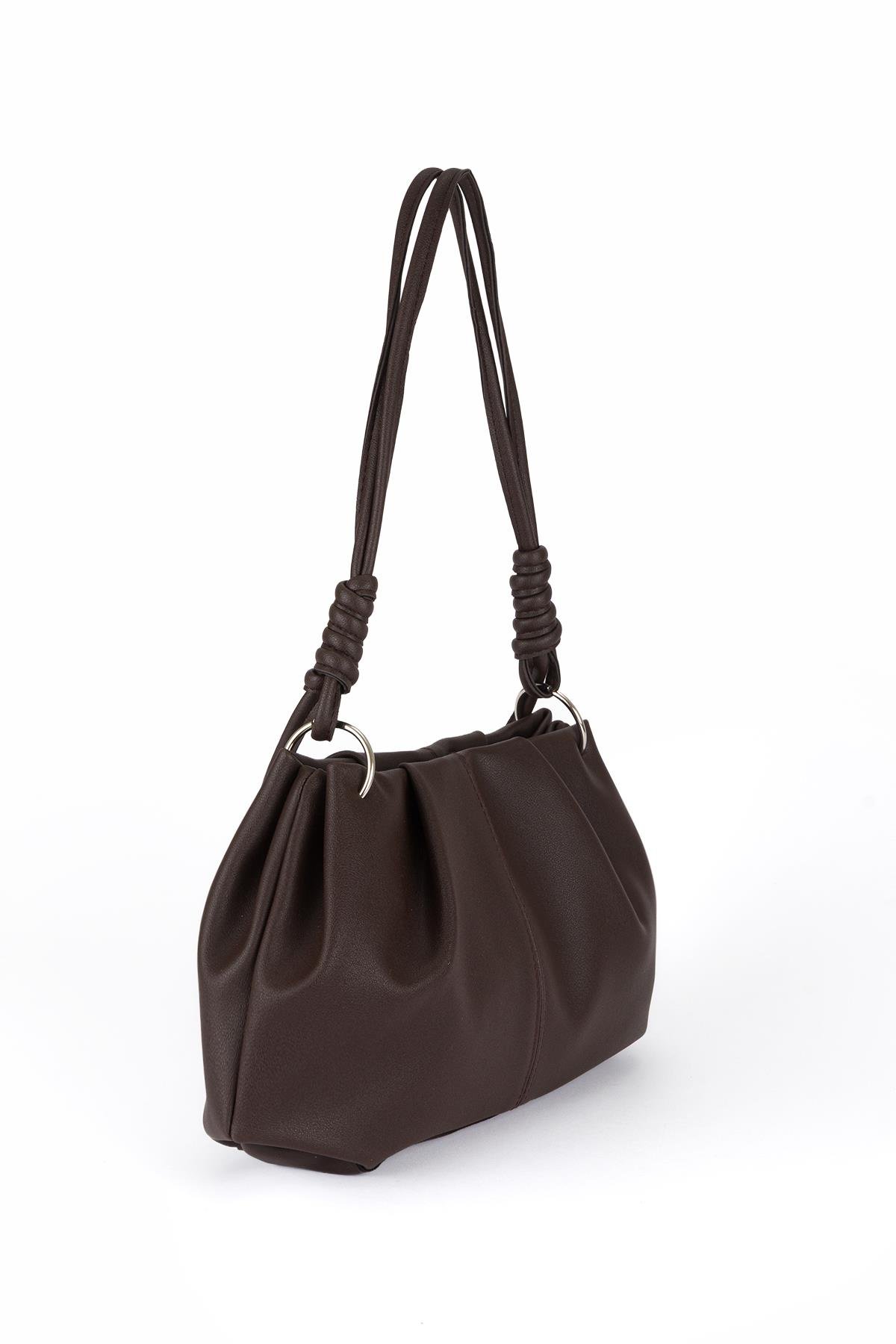 Bağlama Detaylı Omuz Çantası Kahve