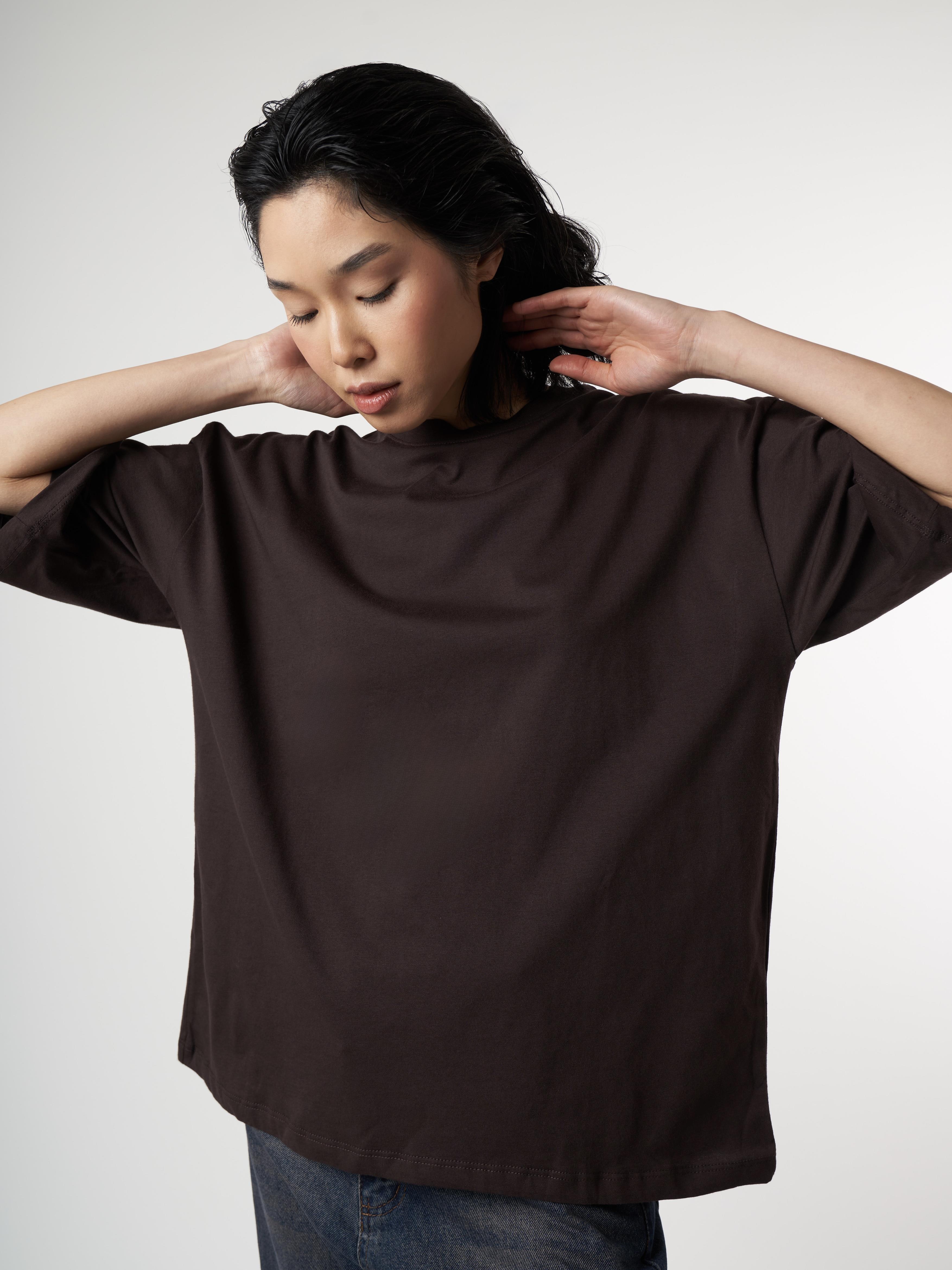 Basic Kısa Kol T-shirt Kahve