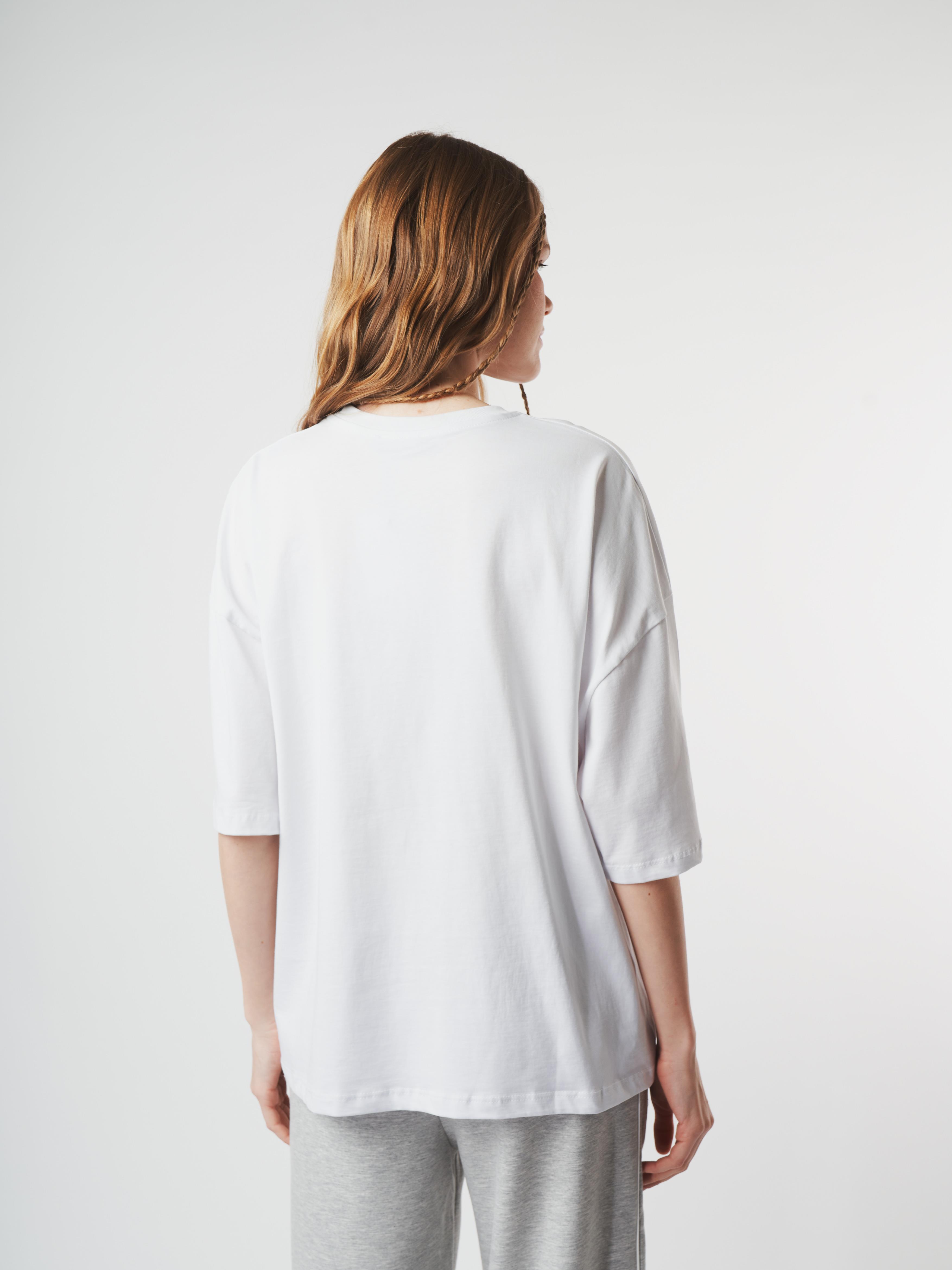 Basic Kısa T-shirt Beyaz