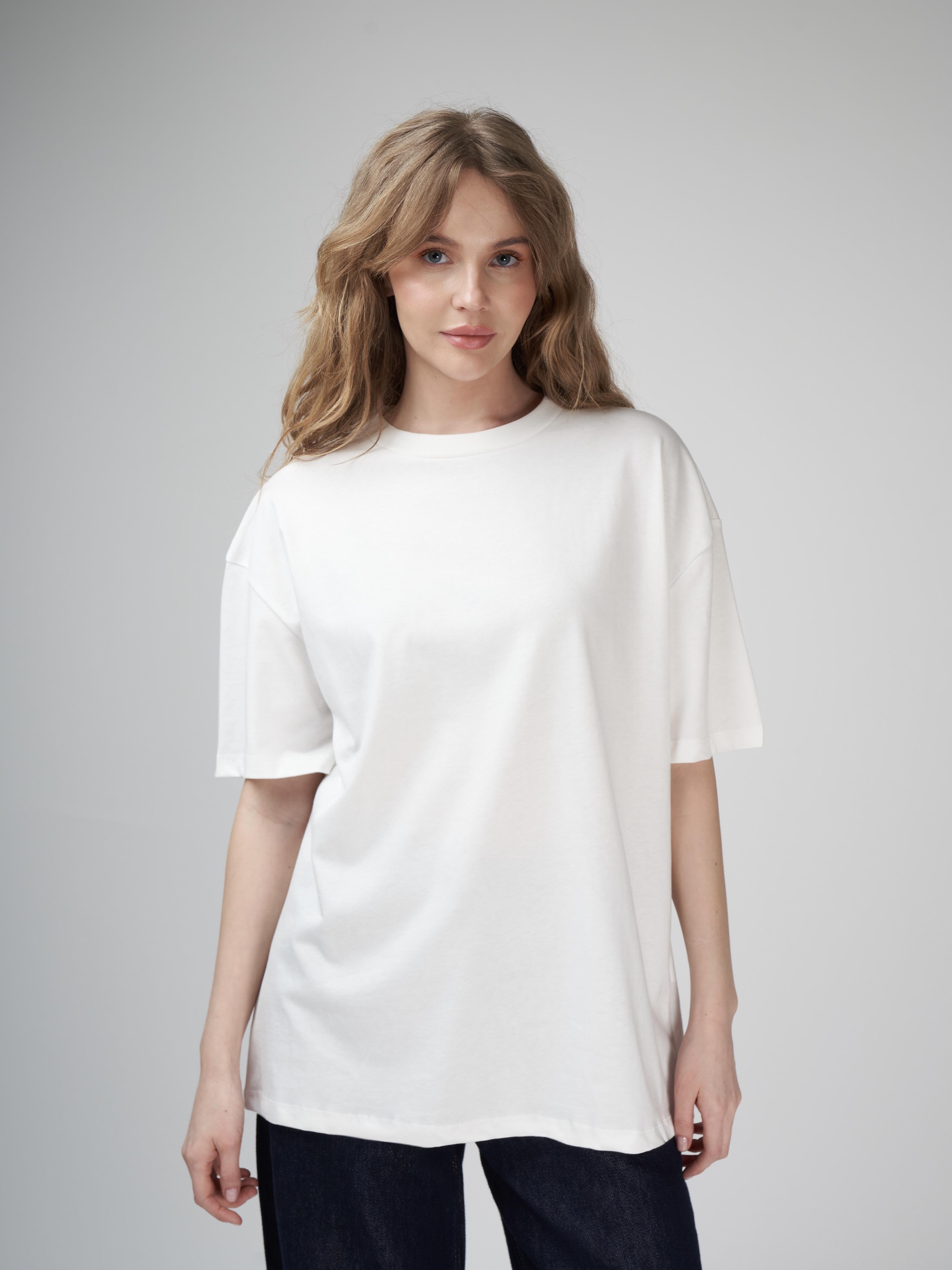Basic Oversize Kısa Kol T-shirt Ekru