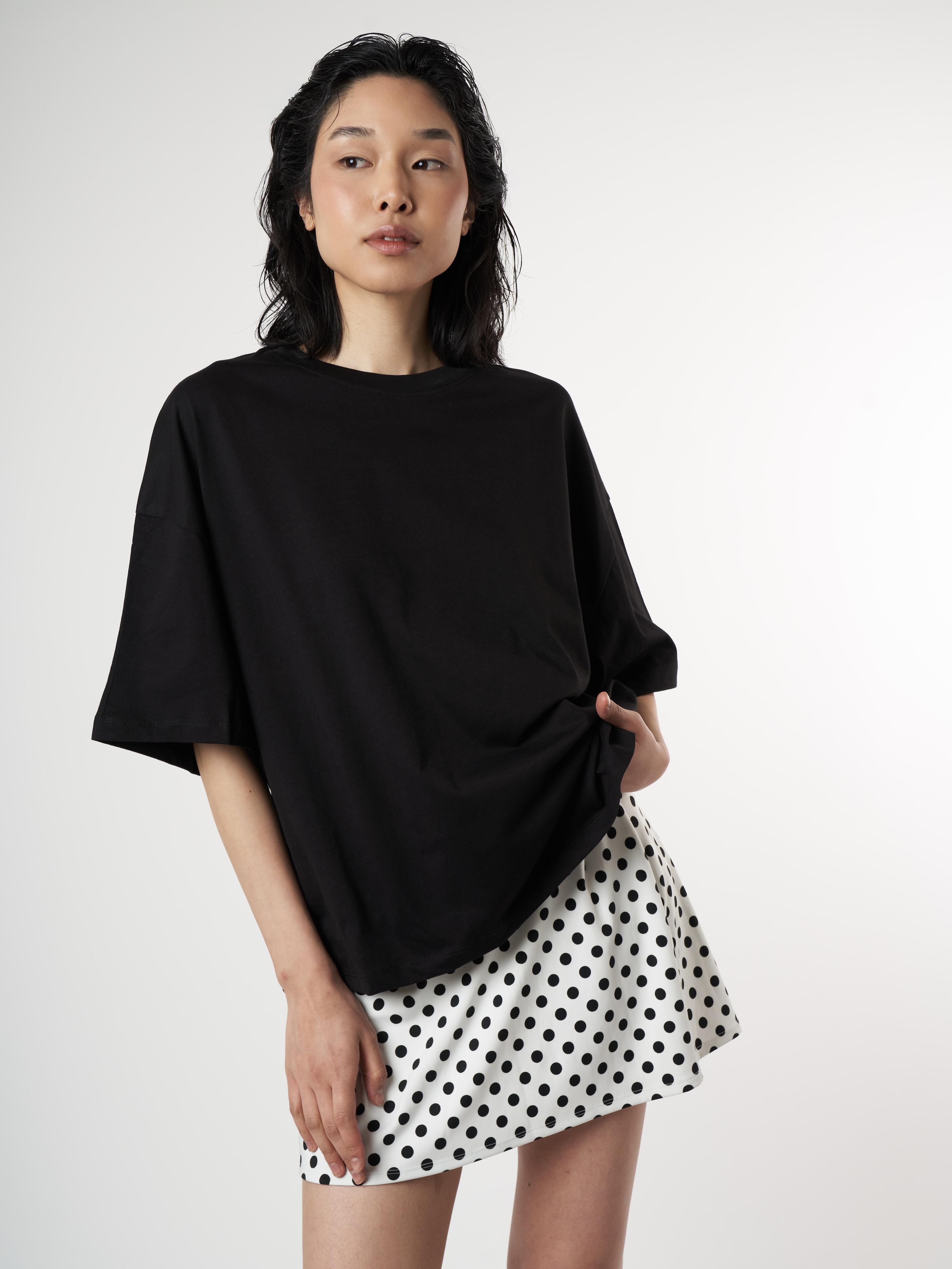 Basic Oversize Kısa Kol T-shirt Siyah