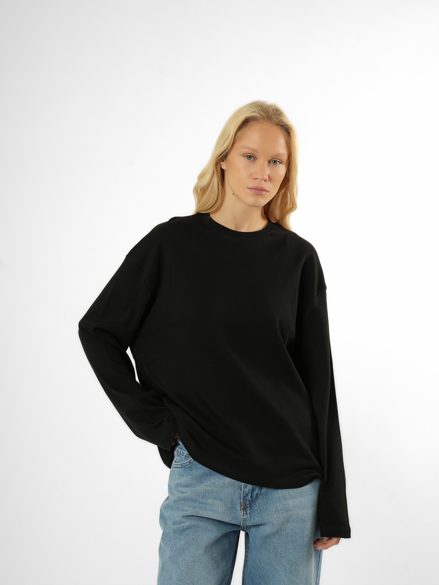 Basic Uzun Kol T-shirt Siyah