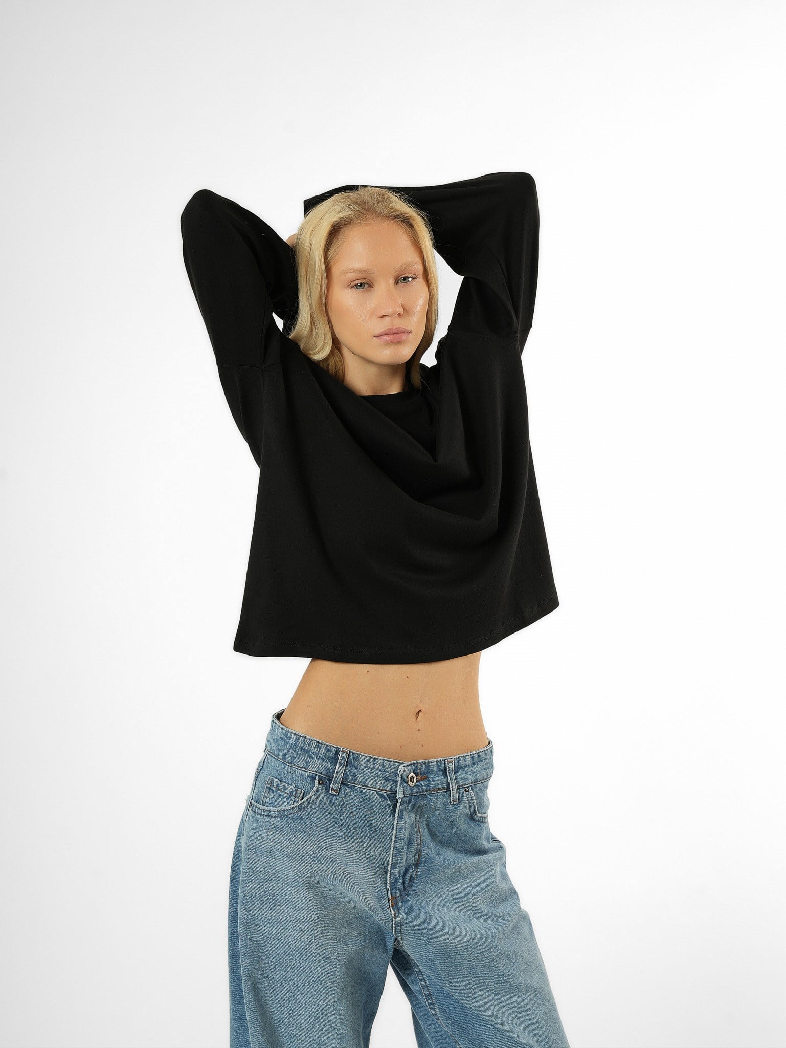 Basic Uzun Kol T-shirt Siyah