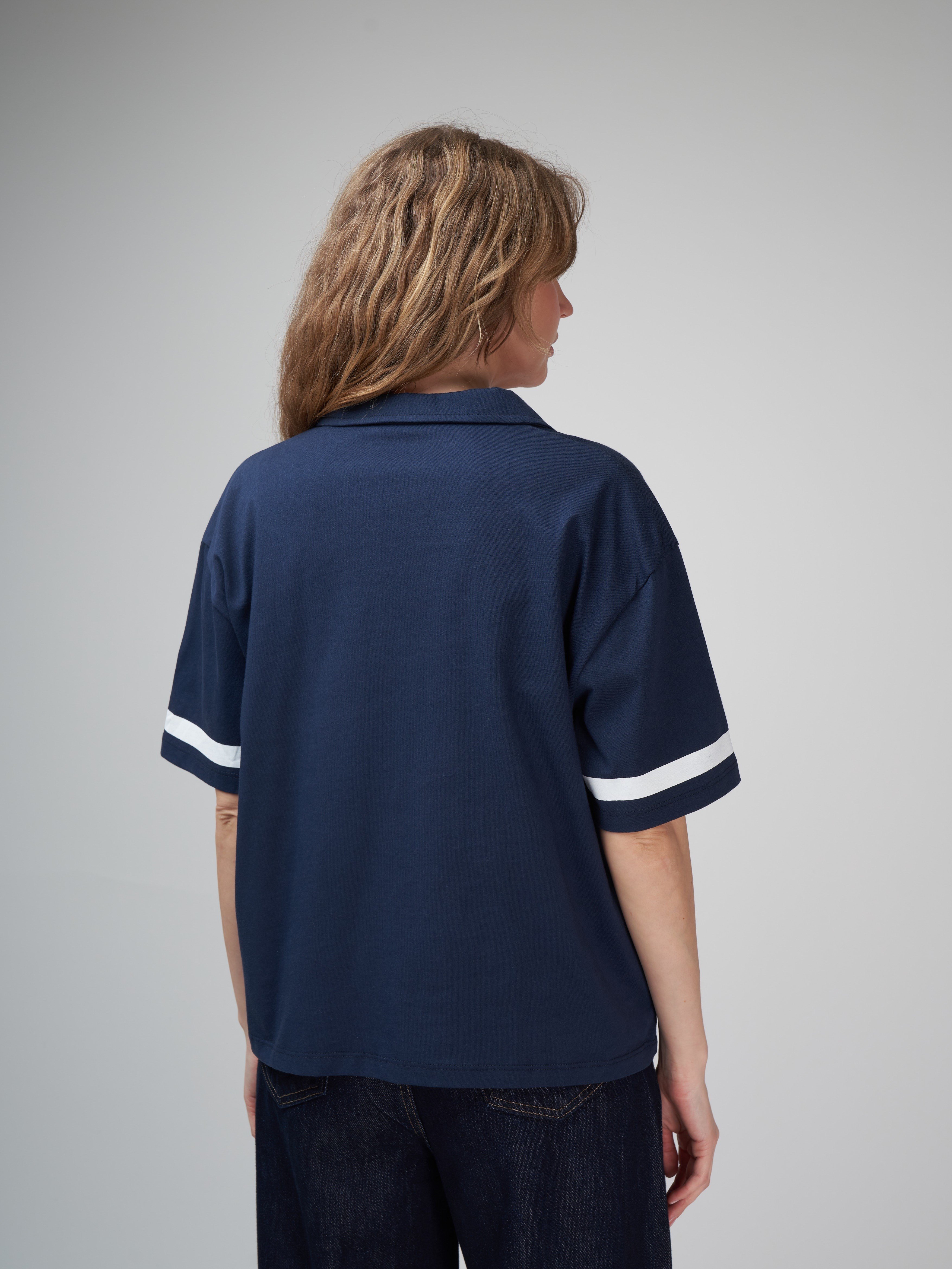 Baskılı Kısa Kol T-shirt Lacivert