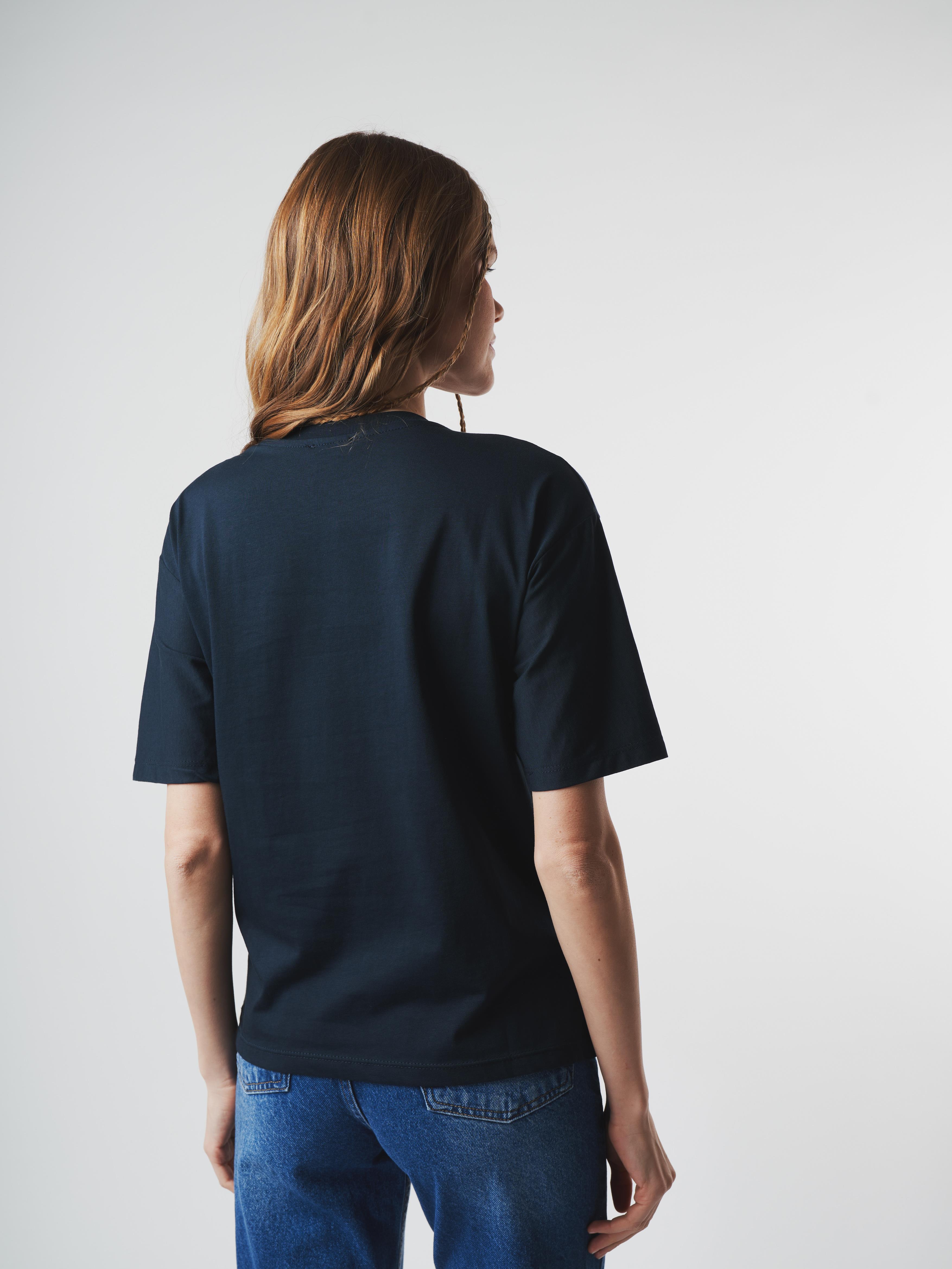 Baskılı Kısa Kol T-shirt Lacivert