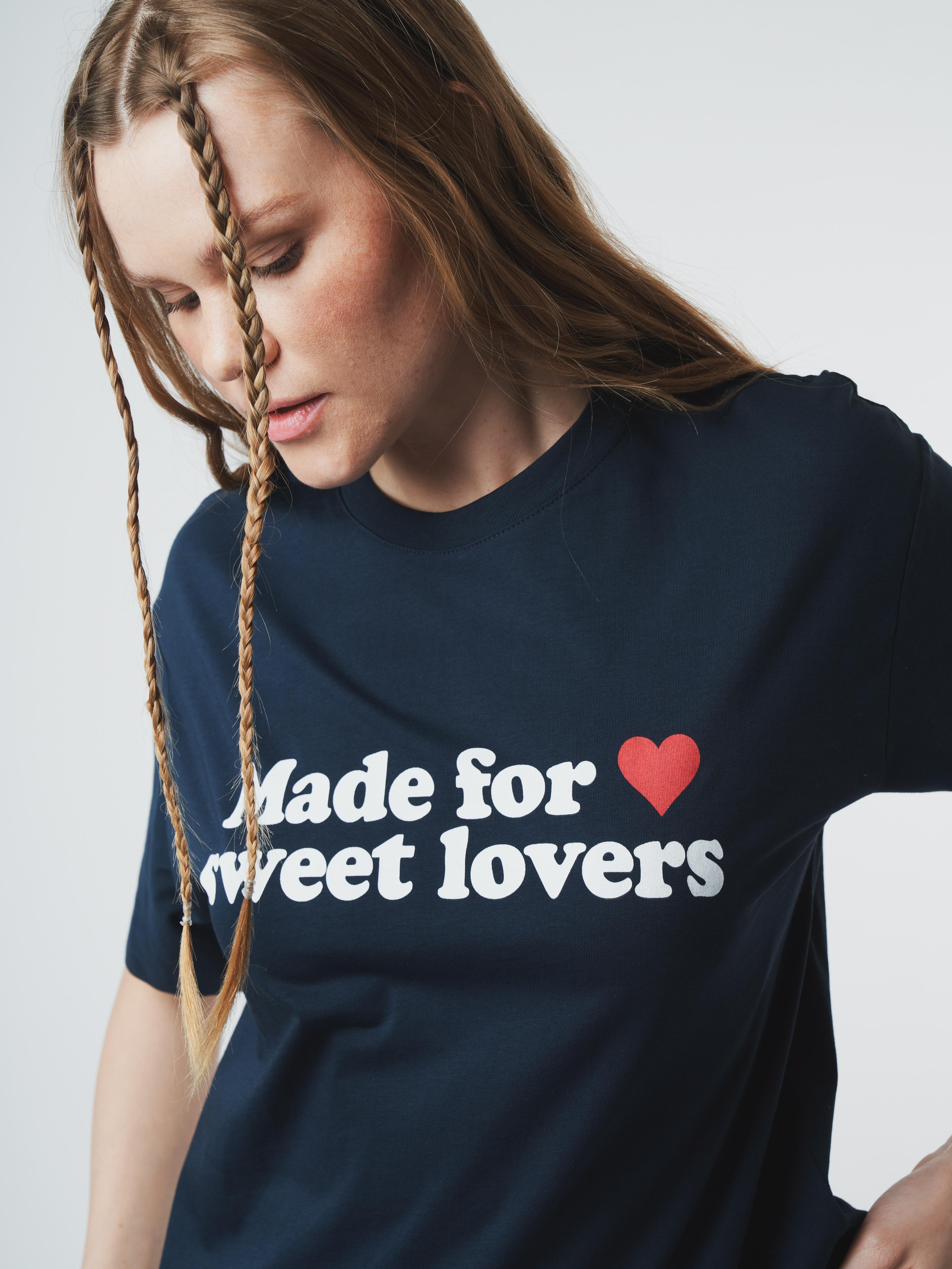 Baskılı Kısa Kol T-shirt Lacivert