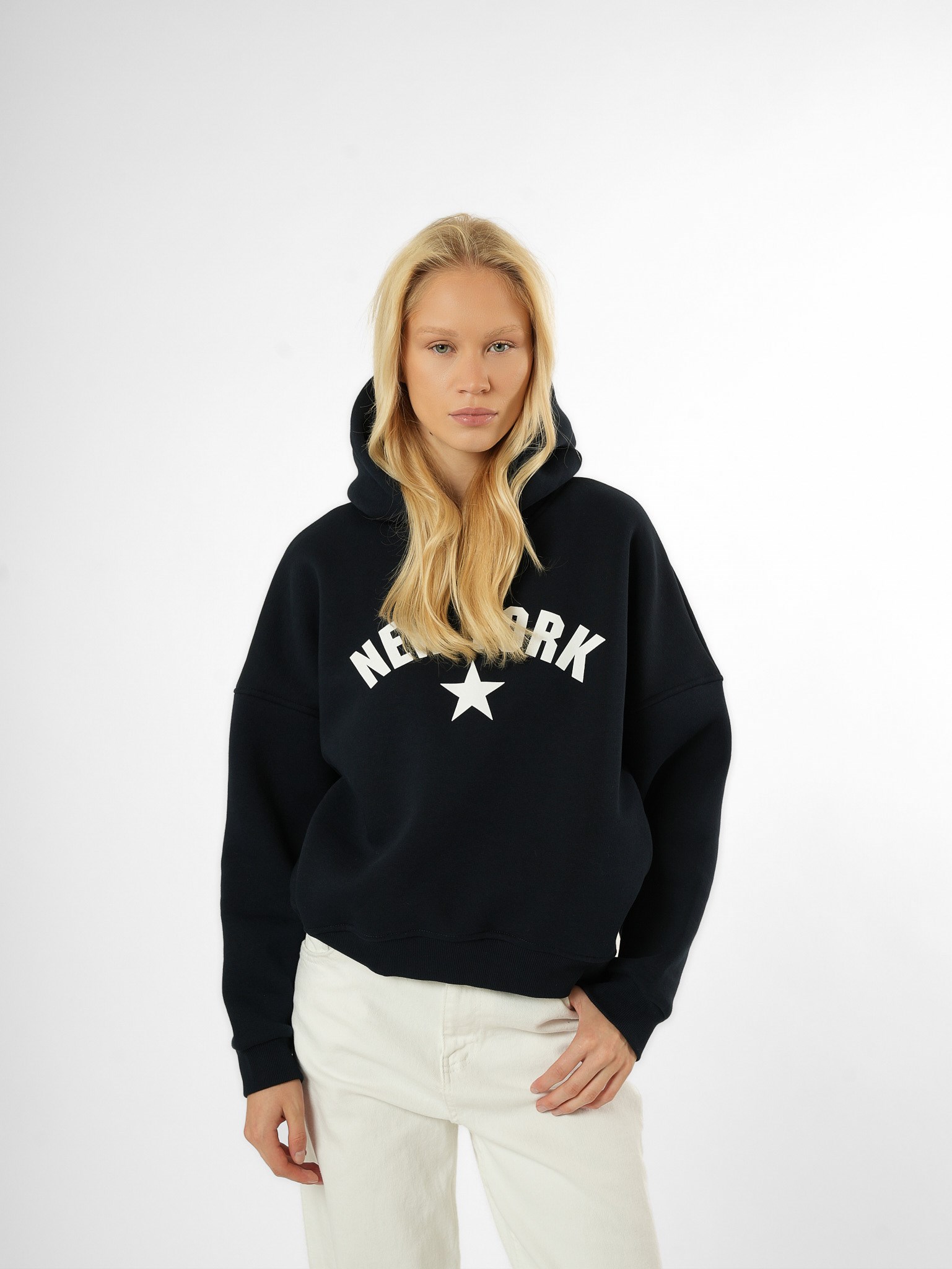 Baskılı Sweatshirt Lacivert