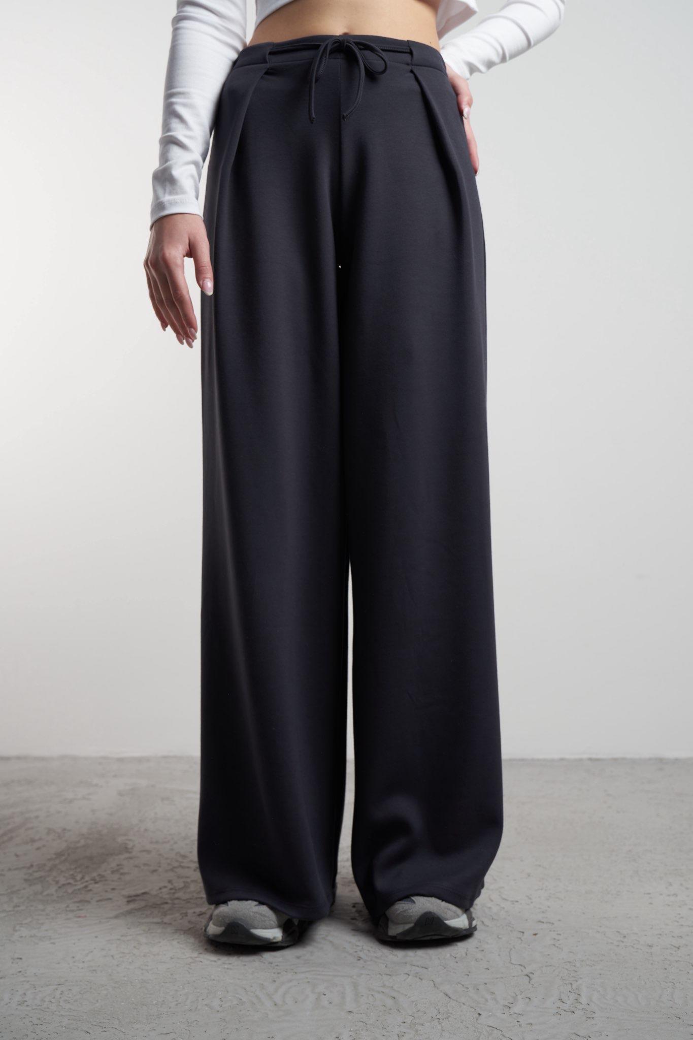 Bol Paça Modal Pantolon Füme